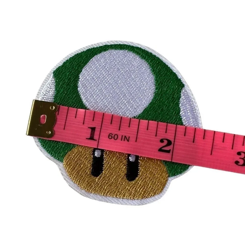 Nintendo Super Mario Game Green Power Up Mushroom Embroidered